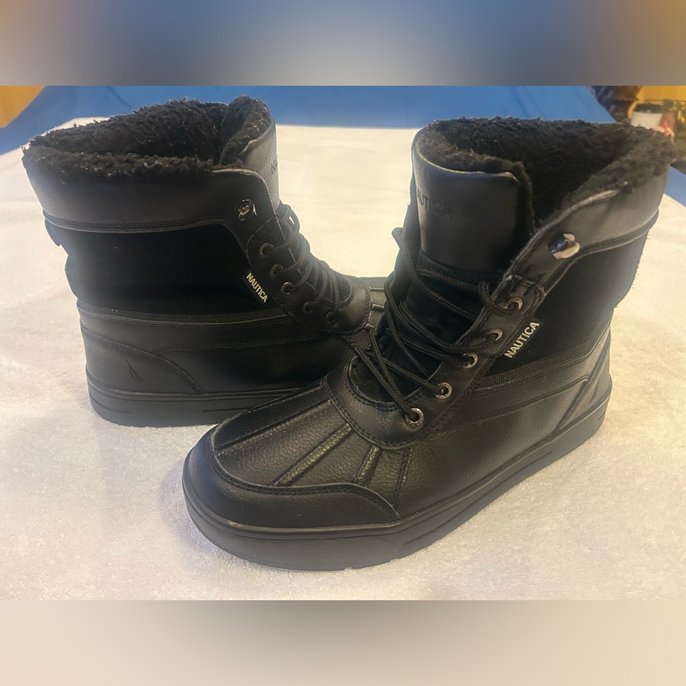 Nautica Black fur lined boots.
